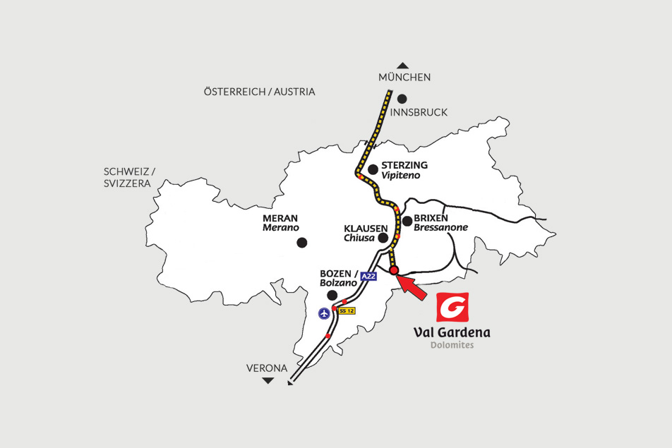 Südtirol Landkarte